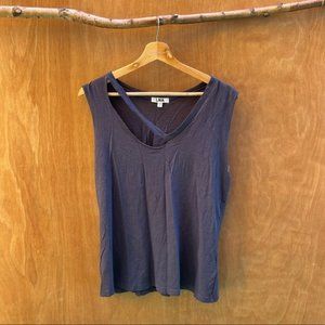 LNA Blue Cutout Tank Top